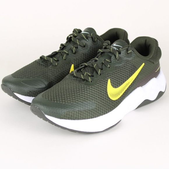 Nike Renew Ride 3 Men's Road Running Sequoia/yellow strike-alligator Size 10 - Picture 5 of 7